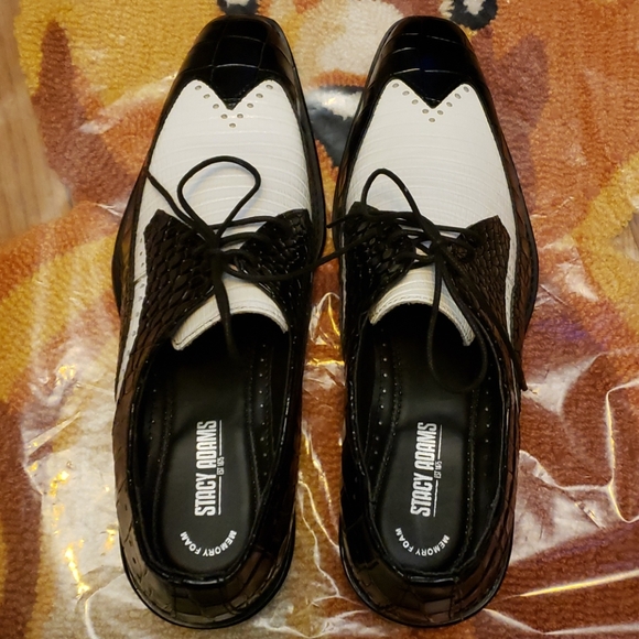 Stacy Adams Other - Stacy Adams Black & White Men Dress Shoes SZ 9M